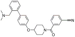 3-([4-((2'-[(DIMETHYLAMINO)METHYL]BIPHENYL-4-YL)OXY)PIPERIDIN-1-YL]CARBONYL)BENZONITRILE 结构式