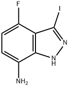 7-AMINO-4-FLUORO-3-IODO INDAZOLE 结构式