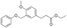3-(4-METHOXY-3-PHENOXYMETHYL-PHENYL)-PROPIONIC ACID ETHYL ESTER 结构式