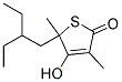 5-(2-ETHYL-BUTYL)-4-HYDROXY-3,5-DIMETHYL-5H-THIOPHEN-2-ONE 结构式