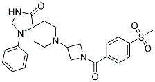 8-(1-[4-(METHYLSULFONYL)BENZOYL]AZETIDIN-3-YL)-1-PHENYL-1,3,8-TRIAZASPIRO[4.5]DECAN-4-ONE 结构式