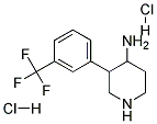 3-(3-(TRIFLUOROMETHYL)PHENYL)PIPERIDIN-4-AMINE DIHYDROCHLORIDE 结构式