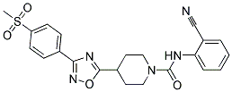 N-(2-CYANOPHENYL)-4-(3-[4-(METHYLSULFONYL)PHENYL]-1,2,4-OXADIAZOL-5-YL)PIPERIDINE-1-CARBOXAMIDE 结构式