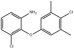 3-氯-2-(4-氯-3,5-二甲基苯氧基)苯胺 结构式