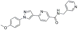 6-[1-(4-METHOXYPHENYL)-1H-PYRAZOL-4-YL]-N-(PYRIDIN-3-YLMETHYL)NICOTINAMIDE 结构式