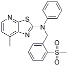 7-METHYL-N-[2-(METHYLSULFONYL)BENZYL]-N-PHENYL[1,3]THIAZOLO[5,4-B]PYRIDIN-2-AMINE 结构式
