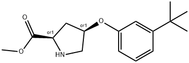 METHYL (2S,4S)-4-[3-(TERT-BUTYL)PHENOXY]-2-PYRROLIDINECARBOXYLATE 结构式