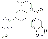 N-(2-METHOXYETHYL)-N-[1-(4-METHOXYPYRIMIDIN-2-YL)PIPERIDIN-4-YL]-1,3-BENZODIOXOLE-5-CARBOXAMIDE 结构式
