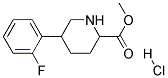 METHYL 5-(2-FLUOROPHENYL)PIPERIDINE-2-CARBOXYLATE HYDROCHLORIDE 结构式