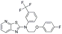 N-[2-(4-FLUOROPHENOXY)ETHYL]-N-[3-(TRIFLUOROMETHYL)PHENYL][1,3]THIAZOLO[5,4-B]PYRIDIN-2-AMINE 结构式