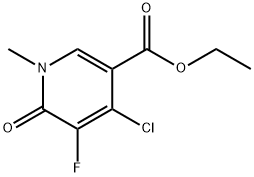 4-氯-5-氟-1-甲基-6-氧代-1,6-二氢吡啶-3-羧酸乙酯 结构式