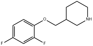 3-[(2,4-DIFLUOROPHENOXY)METHYL]PIPERIDINE 结构式