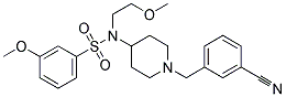 N-[1-(3-CYANOBENZYL)PIPERIDIN-4-YL]-3-METHOXY-N-(2-METHOXYETHYL)BENZENESULFONAMIDE 结构式