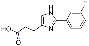 3-[2-(3-FLUOROPHENYL)IMIDAZOL-4-YL]PROPIONIC ACID 结构式