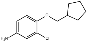 3-氯-4-(环戊基甲氧基)苯胺 结构式