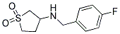 N-(4-FLUOROBENZYL)TETRAHYDROTHIOPHEN-3-AMINE 1,1-DIOXIDE 结构式