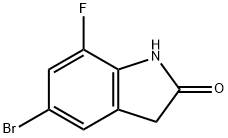 5-溴-7-氟吲哚-2-酮 结构式