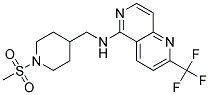 N-([1-(METHYLSULFONYL)PIPERIDIN-4-YL]METHYL)-2-(TRIFLUOROMETHYL)-1,6-NAPHTHYRIDIN-5-AMINE 结构式