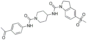 N-(1-([(4-ACETYLPHENYL)AMINO]CARBONYL)PIPERIDIN-4-YL)-5-(METHYLSULFONYL)INDOLINE-1-CARBOXAMIDE 结构式