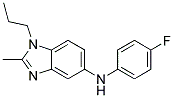 (4-FLUORO-PHENYL)-(2-METHYL-1-PROPYL-1H-BENZOIMIDAZOL-5-YL)-AMINE 结构式