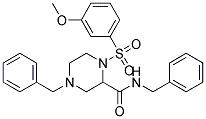 N,4-DIBENZYL-1-[(3-METHOXYPHENYL)SULFONYL]PIPERAZINE-2-CARBOXAMIDE 结构式