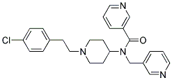 N-(1-[2-(4-CHLOROPHENYL)ETHYL]PIPERIDIN-4-YL)-N-(PYRIDIN-3-YLMETHYL)NICOTINAMIDE 结构式