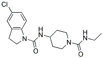 5-CHLORO-N-(1-[(ETHYLAMINO)CARBONYL]PIPERIDIN-4-YL)INDOLINE-1-CARBOXAMIDE 结构式
