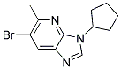 6-BROMO-3-CYCLOPENTYL-5-METHYL-3H-IMIDAZO[4,5-B]PYRIDINE 结构式