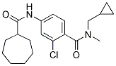 N-(CYCLOPROPYLMETHYL)-N-METHYL-4-(CYCLOHEPTYLCARBONYLAMINO)-2-CHLOROBENZAMIDE 结构式