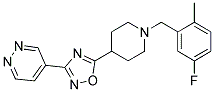 4-(5-[1-(5-FLUORO-2-METHYLBENZYL)PIPERIDIN-4-YL]-1,2,4-OXADIAZOL-3-YL)PYRIDAZINE 结构式