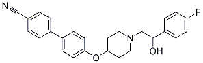 4'-((1-[2-(4-FLUOROPHENYL)-2-HYDROXYETHYL]PIPERIDIN-4-YL)OXY)BIPHENYL-4-CARBONITRILE 结构式