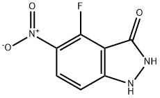 4-FLUORO-3-HYDROXY-5-NITRO (1H)INDAZOLE 结构式