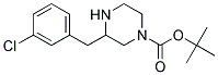 3-(3-CHLORO-BENZYL)-PIPERAZINE-1-CARBOXYLIC ACID TERT-BUTYL ESTER 结构式