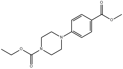 ETHYL 4-[4-(METHOXYCARBONYL)PHENYL]TETRAHYDRO-1(2H)-PYRAZINECARBOXYLATE 结构式