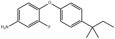 3-FLUORO-4-[4-(TERT-PENTYL)PHENOXY]ANILINE 结构式