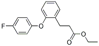 3-[2-(4-FLUORO-PHENOXY)-PHENYL]-PROPIONIC ACID ETHYL ESTER 结构式