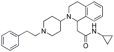 N-CYCLOPROPYL-2-(2-[1-(2-PHENYLETHYL)PIPERIDIN-4-YL]-1,2,3,4-TETRAHYDROISOQUINOLIN-1-YL)ACETAMIDE 结构式