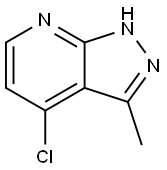 4-氯-3-甲基-1H-吡唑并[3,4-B]吡啶 结构式