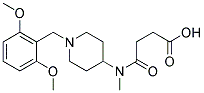 4-[[N-[1-(2,6-DIMETHOXYBENZYL)PIPERIDIN-4-YL]-N-METHYL]AMINO]-4-OXOBUTANOIC ACID 结构式