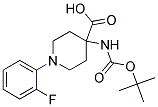 4-(TERT-BUTOXYCARBONYLAMINO)-1-(2-FLUOROPHENYL)PIPERIDINE-4-CARBOXYLIC ACID 结构式