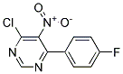 4-CHLORO-6-(4-FLUOROPHENYL)-5-NITROPYRIMIDINE 结构式