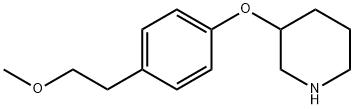 4-(2-METHOXYETHYL)PHENYL 3-PIPERIDINYL ETHER 结构式