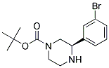 (R)-3-(3-Bromo-phenyl)-piperazine-1-carboxylic acid tert-butyl ester 结构式