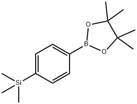 4-三甲硅基苯硼酸频呐醇酯 结构式