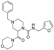 4-BENZYL-N-(2-FURYLMETHYL)-2-(MORPHOLIN-4-YLCARBONYL)PIPERAZINE-1-CARBOXAMIDE 结构式