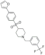 4-([4-(2-FURYL)PHENYL]SULFONYL)-1-[3-(TRIFLUOROMETHYL)BENZYL]PIPERIDINE 结构式