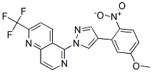 5-[4-(5-METHOXY-2-NITROPHENYL)-1H-PYRAZOL-1-YL]-2-(TRIFLUOROMETHYL)-1,6-NAPHTHYRIDINE 结构式