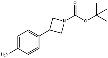 3 - (4 - 氨基苯基)氮杂环丁烷-1 - 羧酸叔丁酯 结构式