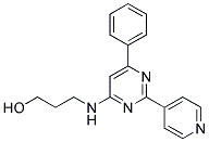 3-[(6-PHENYL-2-PYRIDIN-4-YLPYRIMIDIN-4-YL)AMINO]PROPAN-1-OL 结构式