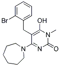 4-AZEPAN-1-YL-5-(2-BROMOBENZYL)-6-HYDROXY-1-METHYLPYRIMIDIN-2(1H)-ONE 结构式